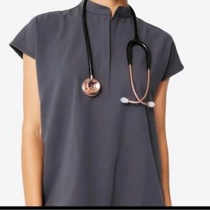 Limited edition FIGS Rafaela scrub top charcoal gray grey medium
